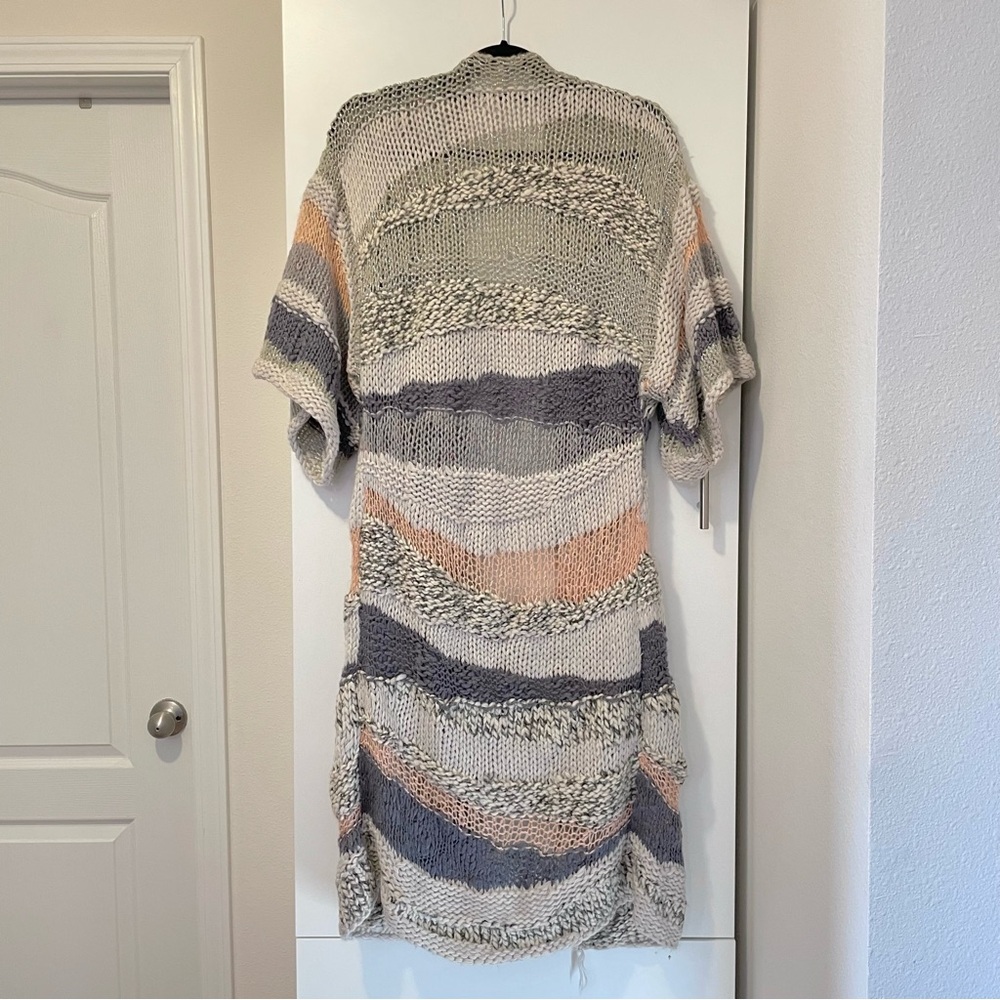 Free People Sands of Time Long Cardigan Slouchy Sweater Size Small - Picture 8 of 13